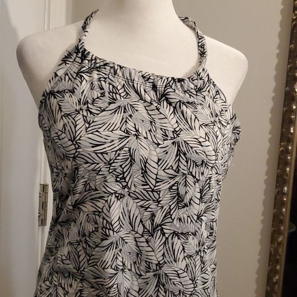 Eddie Bauer resort wear dress, built in bra, blue and white, S - Picture 2 of 6